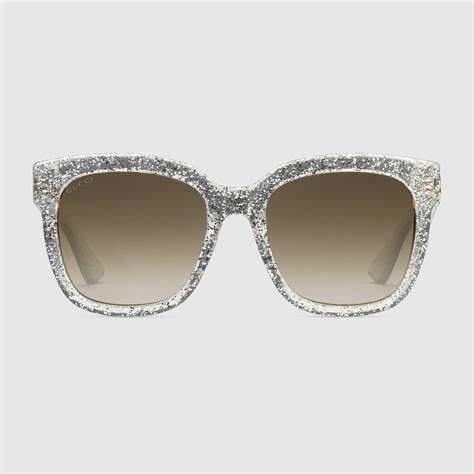 gucci grey glitter sunglasses|buy Gucci sunglasses online.